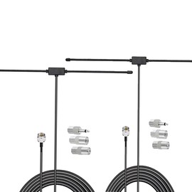 16 feet/5m FM Radio Dipole Antenna for Stereo Receiver Indoor Pioneer Onkyo Marantz Bose Wave Music System FM Radio Home Stereo Receiver AV Audio Video Home Theater Receiver 2 Pack