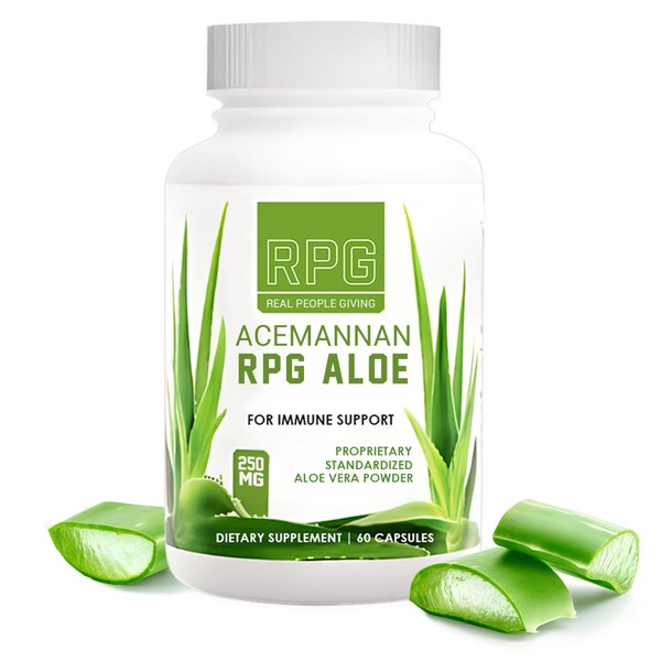 RPG Acemannan Aloe Vera Capsules - Aloevera Dietary Supplement with