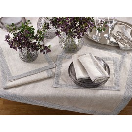 SARO LIFESTYLE - 315.S1654B SARO LIFESTYLE Lily Collection Studded Design Table Runner, 16" x 54", Silver