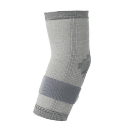 Rehband QD Elbow Brace, Knitted Elbow Support, Elbow Stabilisation, Colour: Grey, Size: S/M