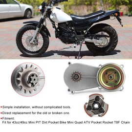 Pocket Bike Getriebe Clutch Kit, 4 Stroke Dirt Bike Clutch Kit,And Chain 14T Drum Housing Clutch Kit Fit For Mini Pocket Quad Dirt Bike Atv Parts