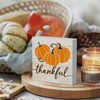 Rustic Thanksgiving Wooden Box Sign Pumpkin Fall Cute Sign Thankful