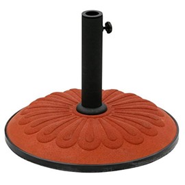 International Caravan Furniture Piece Resin Sunflower Umbrella Stand, Forest Green
