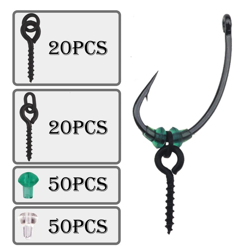 FYSL 140Pcs Bait Screws Set 40Pcs Fishing Bait Screws 100Pcs