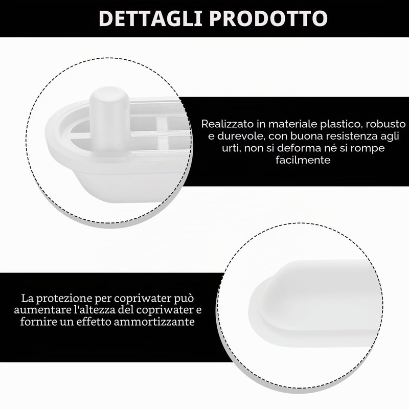 12 Pezzi Ammortizzatori WC, Paraurti per Coperchio Water, Cuscinetti Antirumore