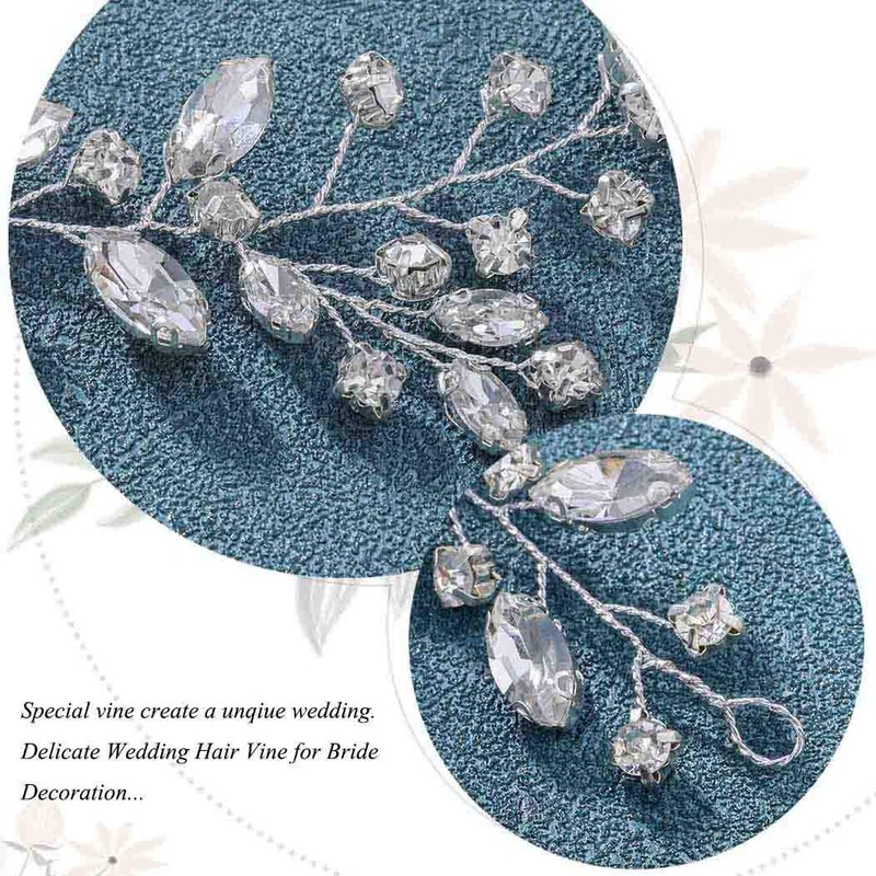 Zoestar Diadema de cristal para novia, accesorio para el pelo