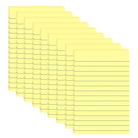 9 Pack Lined Sticky Notes 4X6 in Post Sticky Notes with Lines, Large Ruled Self-Stick Notes Bright Color Sticky Notes Super Sticking Power Memo Pads, Sticky Notes 4x6 for Home, Office, School (Yellow)