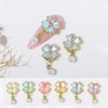 Nail art dangling zircon clover parts 6 types - KSTNP - 452 / 네일 아트 댕글댕글 지르콘 크로버 파츠 6종 - KSTNP - 452
