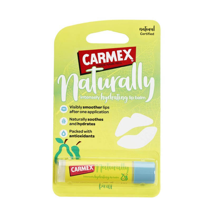 CARMEX Naturally Pear Lip Balm Stick, (4.25g) Colloidal Oatmeal, Pure
