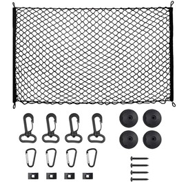 OTUAYAUTO Car Boot Net 115 x 60 cm Elastic Nylon Extends to 130 x 80 cm