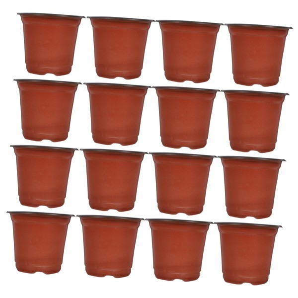 FUNOMOCYA 50Pcs Plastic Flower Pots Breathable Succulent Planters with Drainage