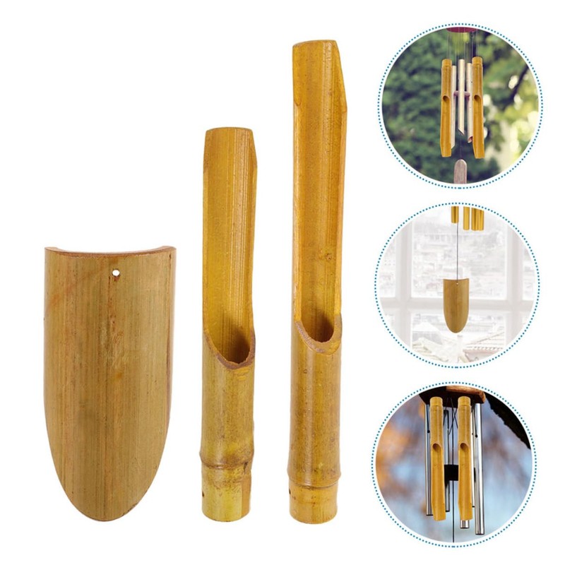 Gatuida 1 Set Bamboo Wind Chime Tubes DIY Craft Supplies