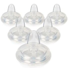Sippy Spout Nipples for Dr. Brown's Wide-Neck Baby Bottles and Sippy Spout Bottles,Variable Flow, Silicone Conversion Nipple,6+ Months,6 Count