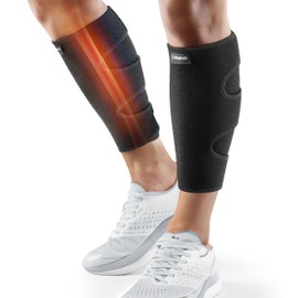 CAMBIVO Calf Support 2 Pack, Adjustable Calf Compression Sleeve Men and Women, Neoprene Leg Support Brace for Shin Splints