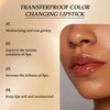 Transferproof Colour Changing Lipstick, Long Lasting 24H Lipstick, Moisturizing Glossy
