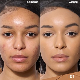 COVER FX Skin Discovered Longwear Full Coverage Concealer | Buildable Crease-Resistant High Coverage Formula Conceals, Corrects, and Brightens | D1 - Tan to deep skintones with a warm golden undertone