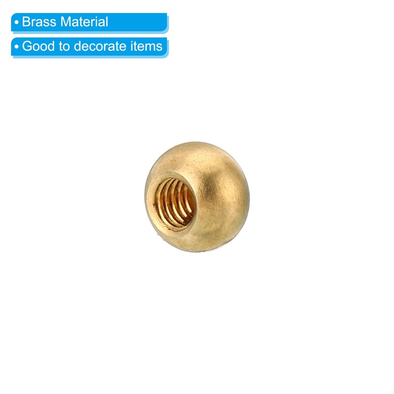 PATIKIL 10pcs M3x0.5 Screw Cap Nut Knob Brass Ball Lamp