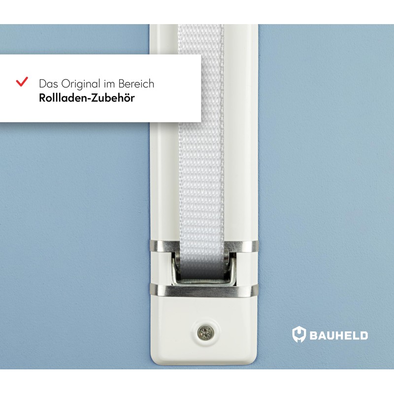 BAUHELD 6 m roller shutter belt, 23 mm, white, made