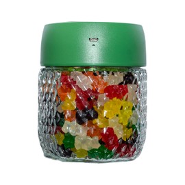 iStash Glass Jar with Fingerprint Only Access & Electric Vacuum Pump - Freshness Preservation for Food, Herbs, & Skincare - Modern Design, Durable Construction - Gift Bag Included!