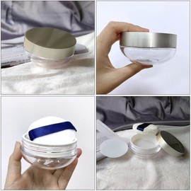 Caja de Talco Perfumado para Mujer con Tapa Hermética y Buen Sellado, Estuche de Plástico Abs con Puff para Maquillaje DIY Color