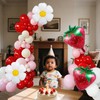 Hyballustw Strawberry Decorations,Daisy balloons with Strawberry Balloons for Berry First
