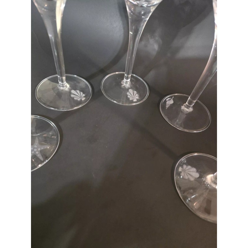 IncisoArt Hand Etched Italian Crystal Goblet Sandblasted Wine Glass 11.5oz