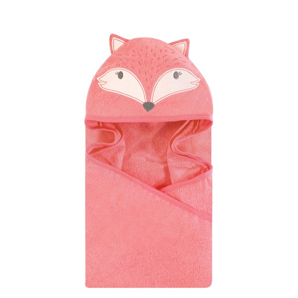Hudson Baby Animal Face Hooded Towel, Miss Fox, One Size
