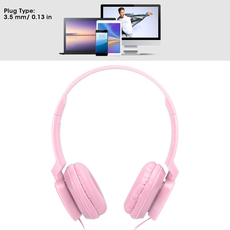 Wired Headphones Over Ear Headsets Stereo Sound Earphone with Mic