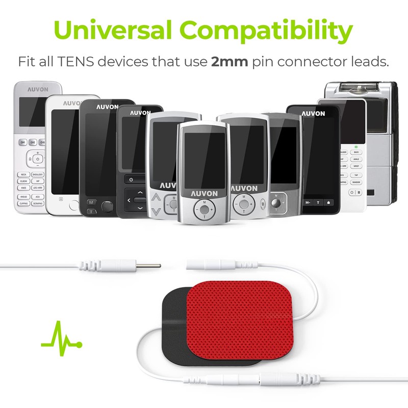 AUVON TENS Unit Pads Electrode Patches with Upgraded Self-Stick Performance