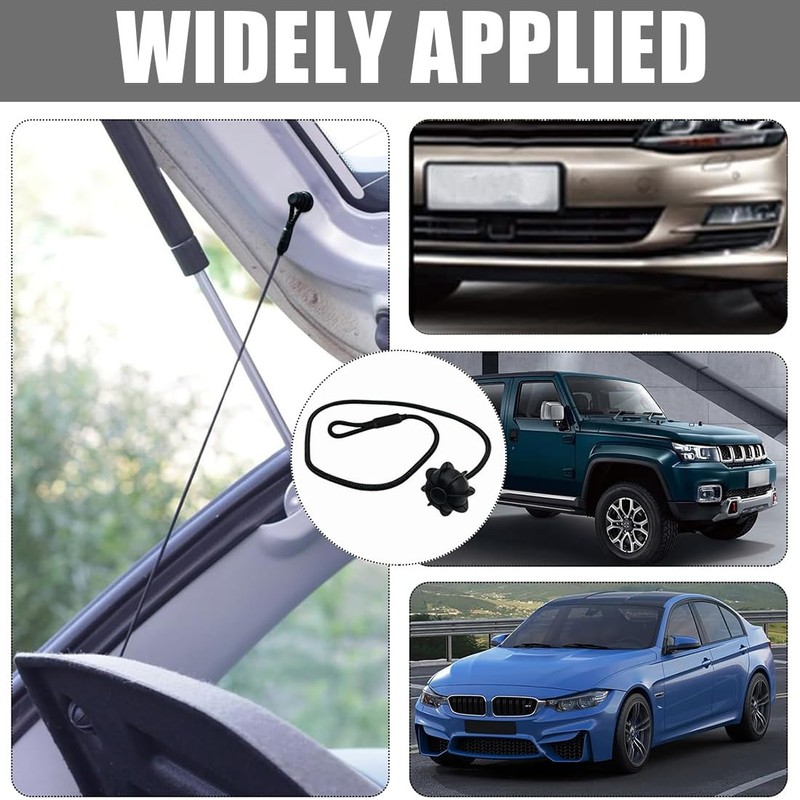 Pack of 2 Car Boot Retaining Strap Parcel Shelf Black