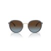 Coach HC7154 Sunglasses, Transparent Blue/Brown Blue Gradient, 52 mm