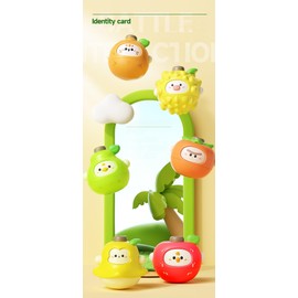 AUSOWELL Fruit Battle Spin Tops Set - Interactive Collision Toys for Kids, Family Competition Game with 6 Fruit-Shaped Spinning Tops, Boys Girls Toy Series