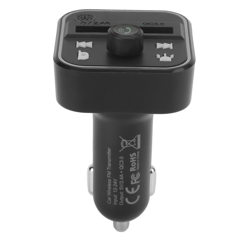12-24V Bluetooth Car FM Transmitter MP3 Player QC3.0 Fast Charging