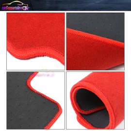 Unbranded Fit 09-14 Acura TSX Red Floor Mats Carpet Nylon Non-slip Front Rear w/ Red 2.4L