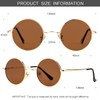 Gleyemor John Lennon Glasses Polarized Small Round Sunglasses for Men