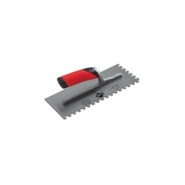 Jagged Trowel with Open Rubiflex Handle Notches Size: 1/8" x 1/8" (3 x 3 mm)