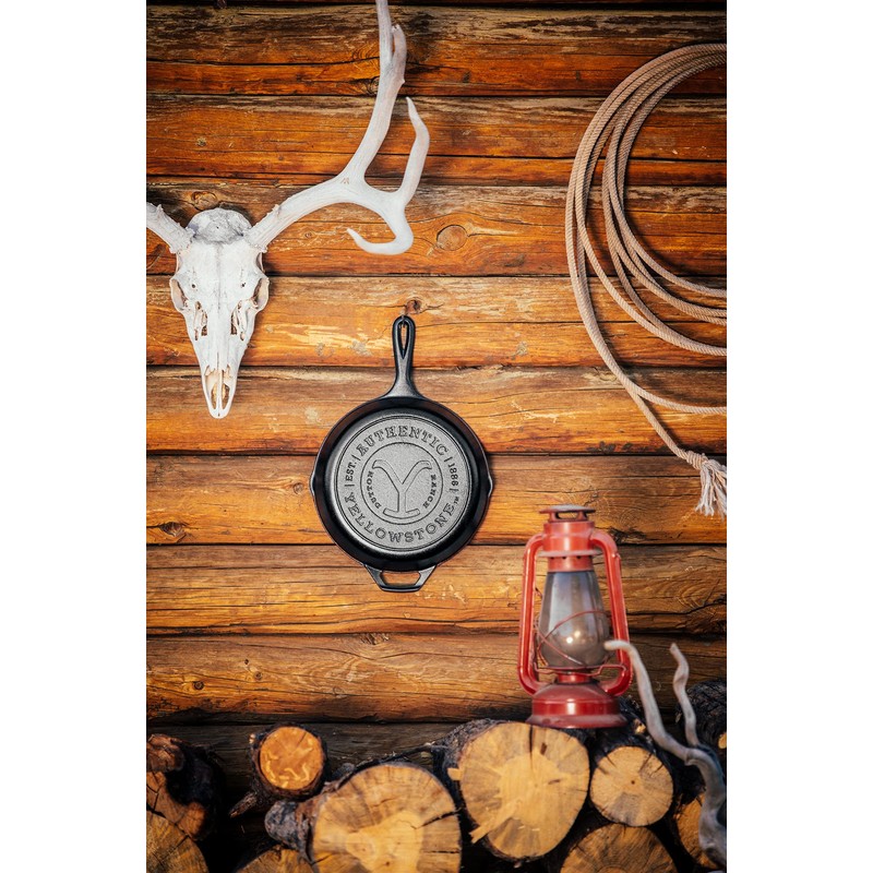 Lodge Pre-Seasoned Yellowstone Stamped Cast Iron Cookware - Signature Teardrop