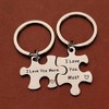 YALLNASL Couple Puzzle Keychain for Husband Wife I Love You