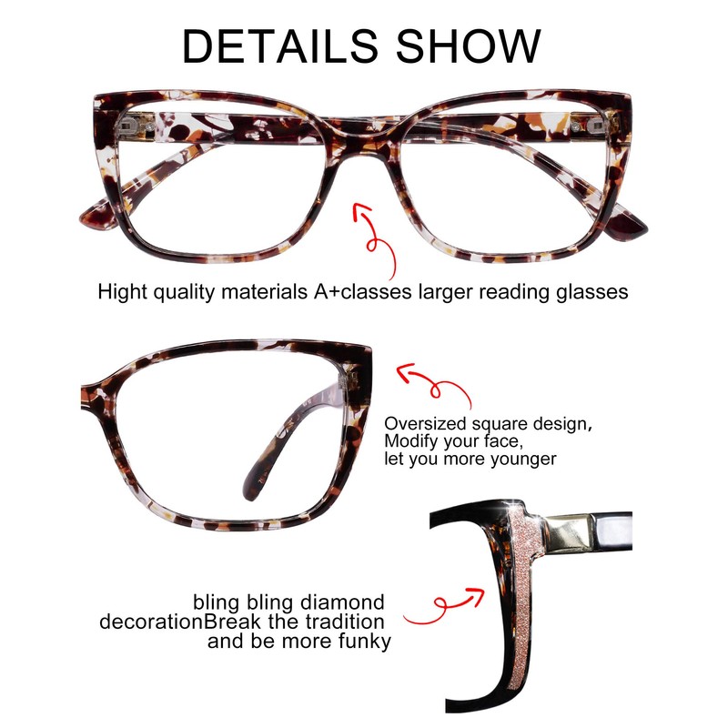 OCCI CHIARI 1.5 Reading Glasses Women Durable Reader 150(1.0 1.5