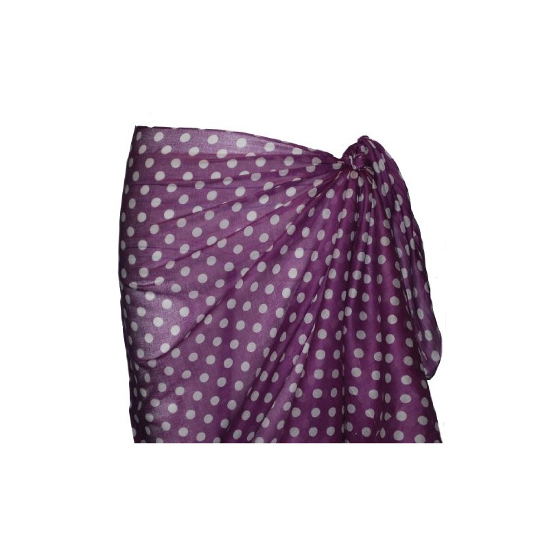P4F Soft Polka Dot Cotton Sarong (UK, Alpha, One Size,