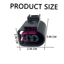 CGEAMDY 2 Pieces Horn Plug Car Repair Kit Plug Socket, Car Sensor Plug Socket with, Pre-Wired Plug, Car Waterproof Connector Pigtail