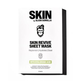 Mascarillas faciales revitalizantes Slick Gorilla (paquete de 3) mascarillas faciales hidratantes y refrescantes para la rutina de cuidado de la piel