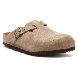 Birkenstock Unisex Boston Soft Footbed, Taupe Suede, 46 N EU