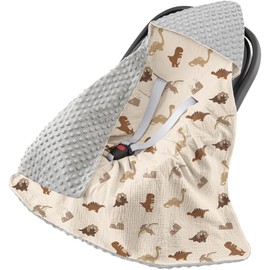 Susurration Swaddling Blanket Baby Seat Baby Blanket 90 x 90 cm Pram and Child Seats Universal Baby Blanket for Newborns and Toddlers Swaddling Blankets Dot Belt (Dinosaur)