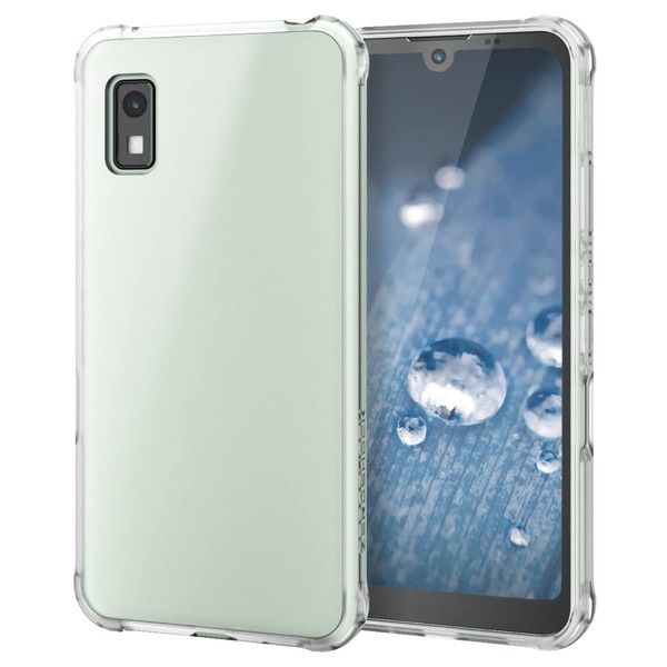 Elecom (With Glass Film) AQUOS wish2 / wish Case Cover Shockproof ZEROSHOCK Slim Lightweight Thin Anti-yellowing Silky Clear + Glass Film Blue Light Cut (Compatible with SH-51C SHG06 A104SH SH-M20)