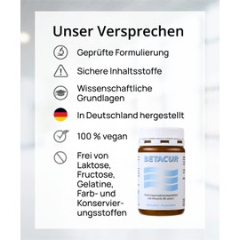 Betacur 90 Kapseln. Vitamin B6 und Vitamin C. Nur 1 x täglich eine Kapsel.