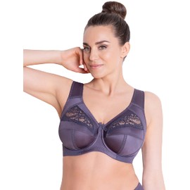Sermija Women's Comfortable Bra with Underwire - Soft Moisture Regulating Women's Bra - Supportive Comfort Bra Women, Purple