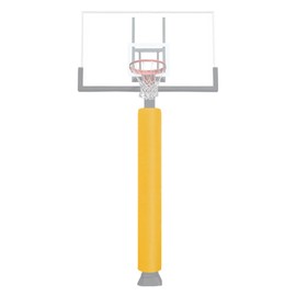 VANCL Heavy Duty Pole Padding Outdoor Round Basketball 3-4 Inch Pole Pad Wrap Around - Waterproof Durable Basketball Pole Pads for Player Protection Yellow Pole Pad (2" Thick Foam,72" Tall)