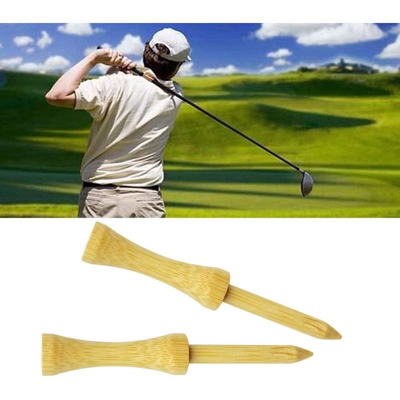 Zivisk Wooden Golf Tees 2-3/4" 100 Count 70mm Natural Step