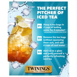 Twinings Lemon & Ginger Individually Wrapped Herbal Tea Bags, 25 Count Pack of 6, Spicy Ginger, Lemon Peel and Lemongrass